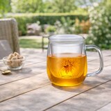 thumbnail of Mug à infusion en verre avec filtre en verre 550ml
