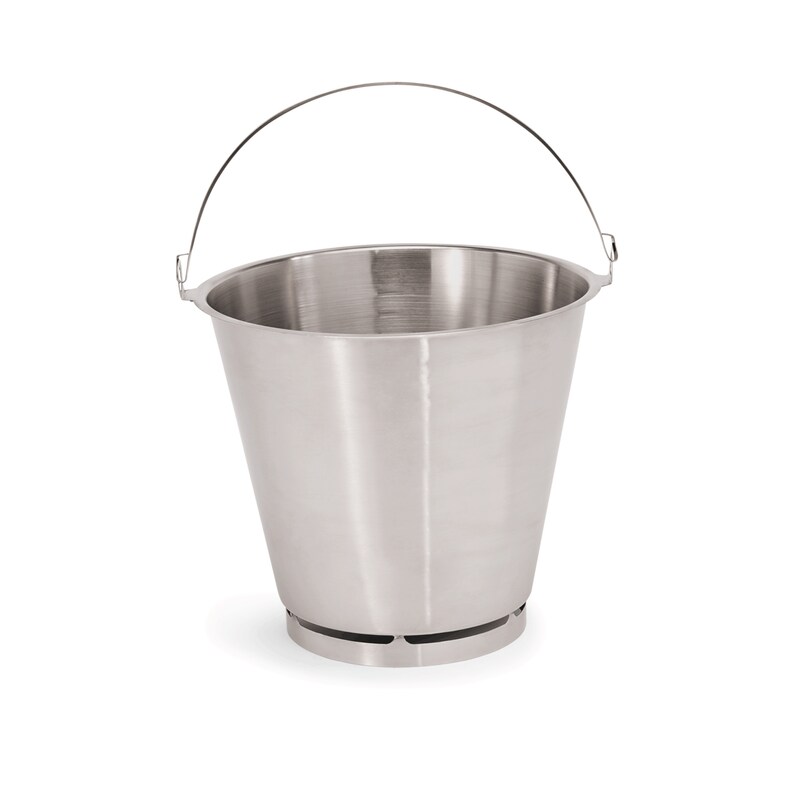 2x Eimer 15 L Chromnickelstahl, silber