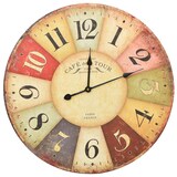 thumbnail of Vintage Wanduhr Bunt 60 cm