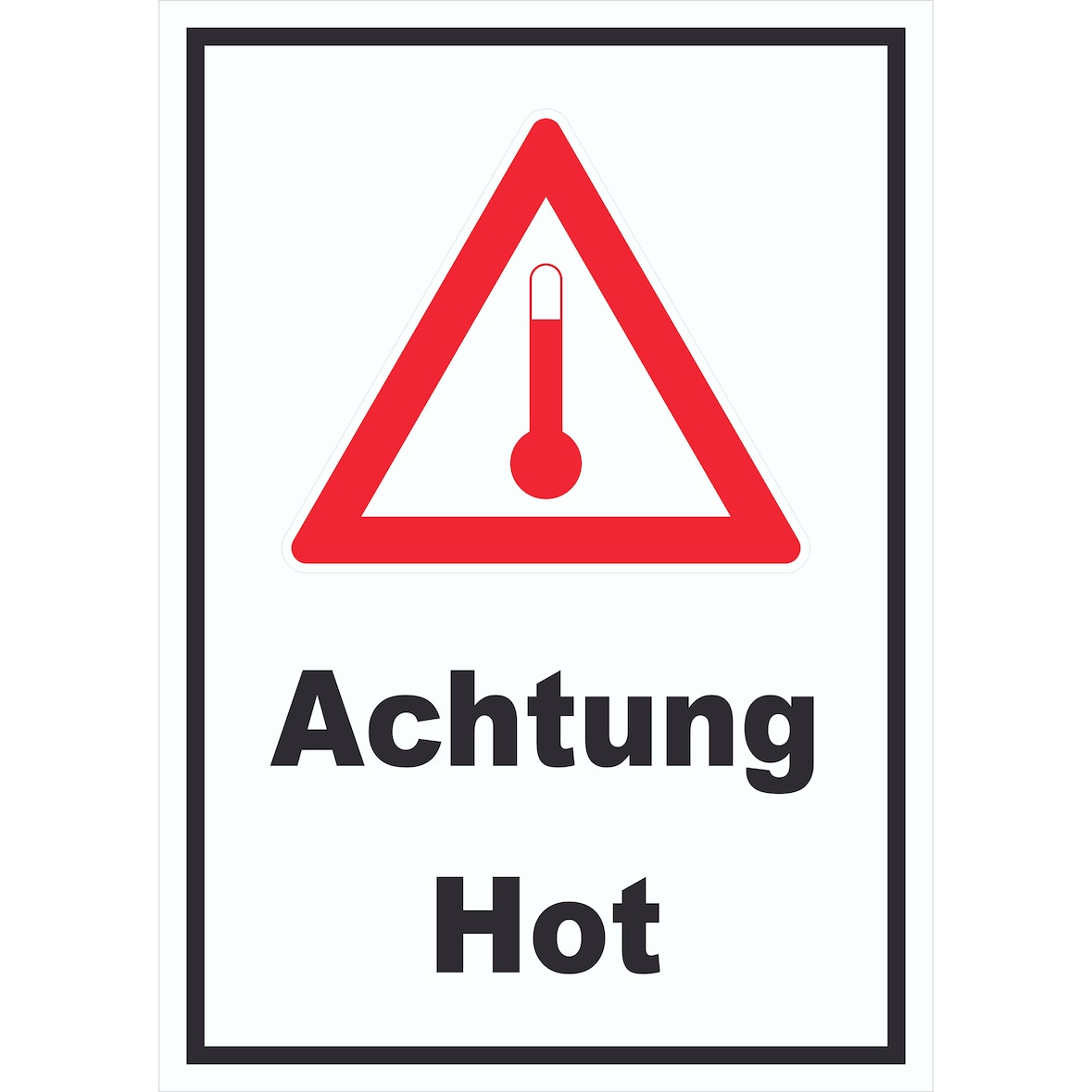 Schild Gefahrgutklasse Hot Heiß hochkant A6 (105x148mm)