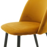 thumbnail of METRO PROFESSIONAL Lika cadeira de restaurante estofada, conjunto de 2, aço/poliéster, amarelo/preto