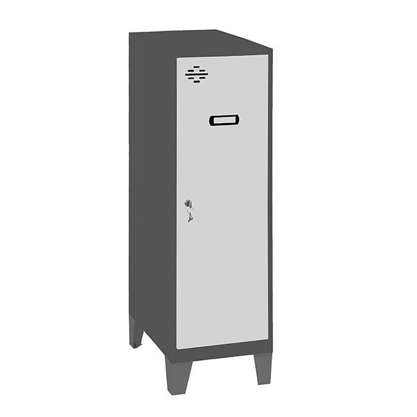 SimonRack Taquillas Vestuario Pequeña, 1015x300x500 mm, Amario Metálico Pequeño, Incluye Pies, Antracita/Gris - Simonlocker