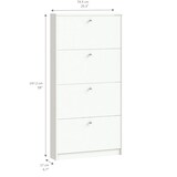thumbnail of Escape Schuhschrank mit 4 Klappen Breite 75 cm, Höhe 148 cm weiss.