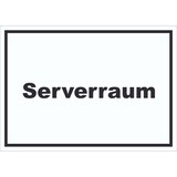 thumbnail of Serverraum Schild mit Text Computer IT PC waagerecht A0 Rückseite selbstklebend