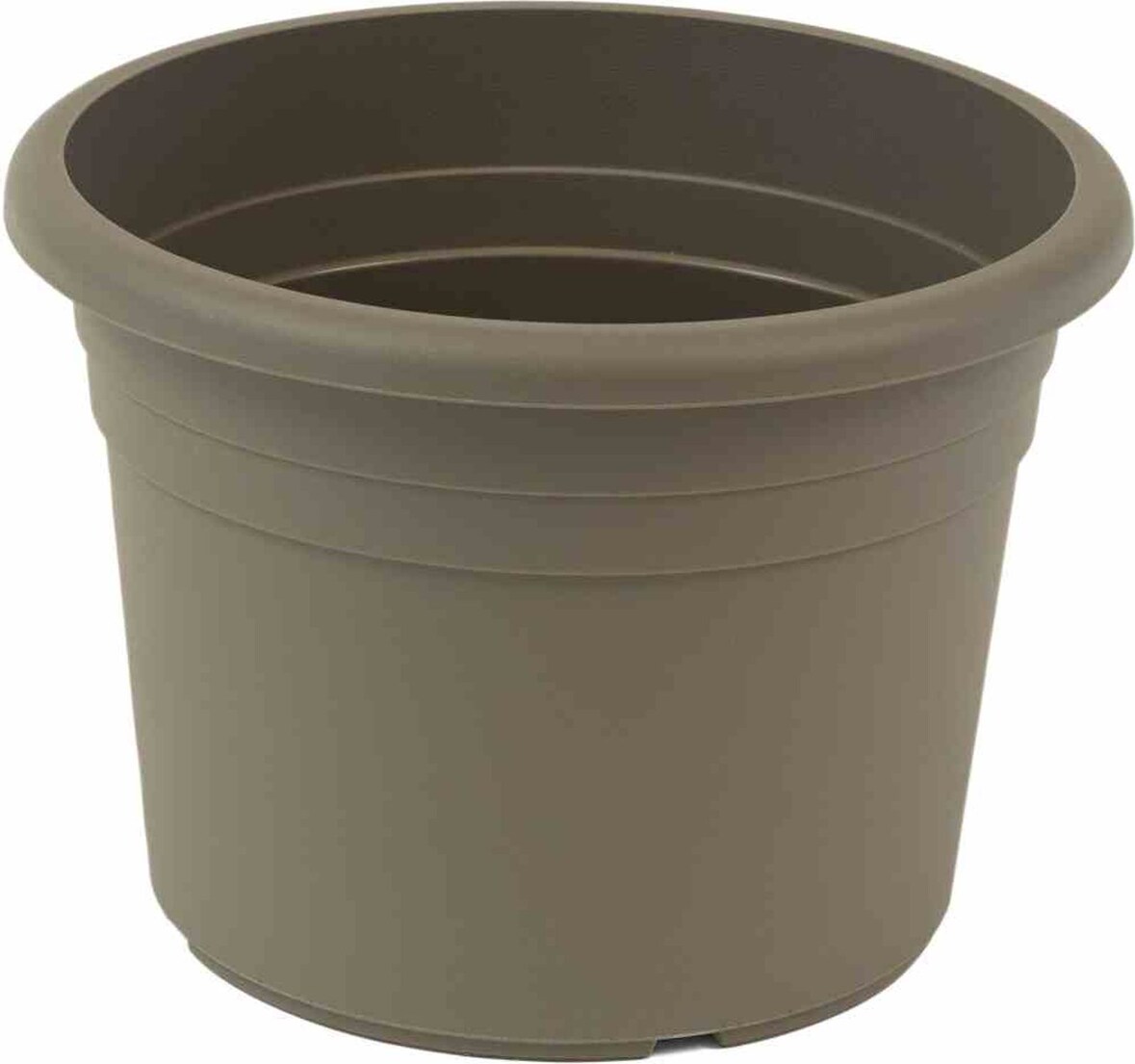 Topf CILINDRO Ø 30 x 21,5 cm, taupe Rundes Kunststoffgefäß mit Bodenlöchern rund Taupe 30