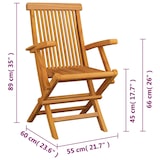 thumbnail of Chaises Pliables De Jardin Lot De 4 Bois De Teck Solide
