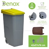 thumbnail of Denox - Set per riciclaggio di 4 contenitori per rifiuti chiusi da 340 litri di capacità totale in polietilene in multicolore