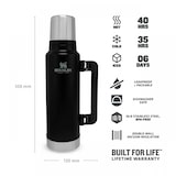 thumbnail of Stanley CLASSIC VAKUUM-FLASCHE 1,4 Liter, matt schwarz, doppelwandige Vakuumisolierung, Griff, Trinkbecher