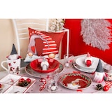 thumbnail of Excelsa set 6 porta t-light Gnomo vetro 7xH8x7 cm rosso e argento