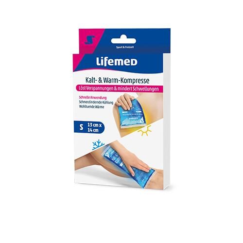 "Lifemed" Kalt- & Warm-Kompresse 14 cm x 13 cm blau Größe S Kompressen Mehrfachkompressen Kältekompressen Kühlkompresse Kühlkissen Wärmekompresse