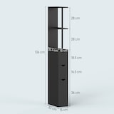 thumbnail of HOMCOM Colonna Bagno Salvaspazio con Ripiani Armadietto e Cassetti