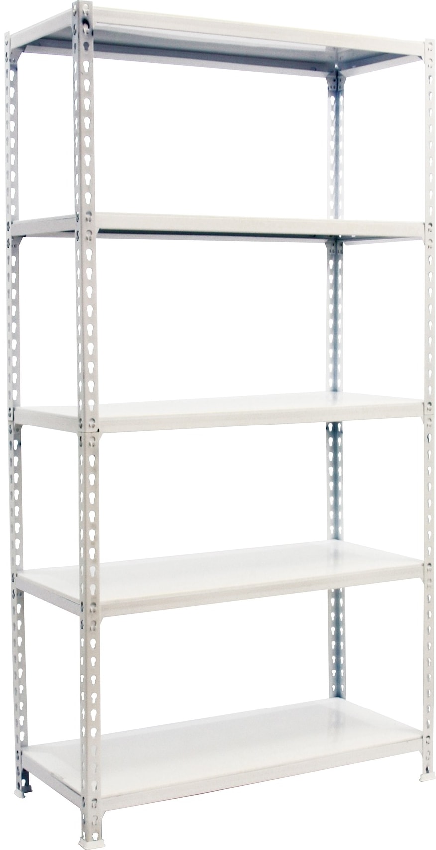 SimonRack Estantería Metálica, 2000x1100x400 mm, 5 Alturas, Bandeja Metal, 200 kg de Punto Flexión, Blanco - Simonclick