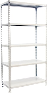 thumbnail of SimonRack Estantería Metálica, 2000x1100x400 mm, 5 Alturas, Bandeja Metal, 200 kg de Punto Flexión, Blanco - Simonclick