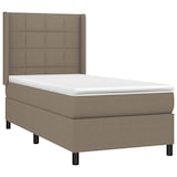 thumbnail of vidaXL Boxspringbett mit Matratze & LED Taupe 90x190 cm Stoff