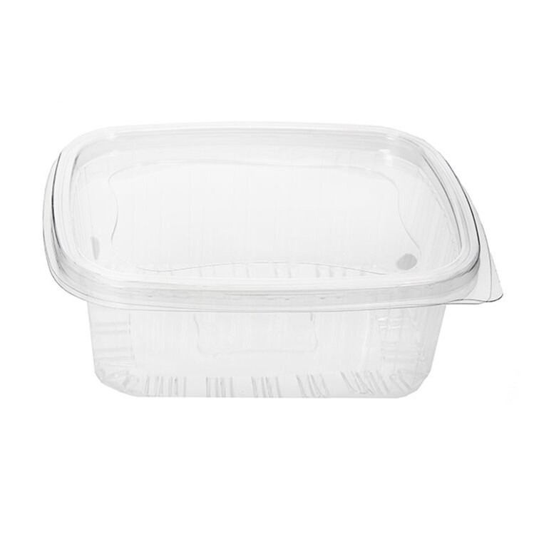 MONOUSO - Transparente Dose mit Klappdeckel PET 750ml (50 Stück)