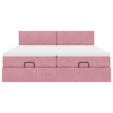 thumbnail of vidaXL Ottoman-Bett mit Matratzen & LEDs Rosa 160x200 cm Samt