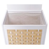 thumbnail of Décoshop26 - Panier à linge bac trieur de linge en bois massif maille 61x51x35cm blanc 04_0003751