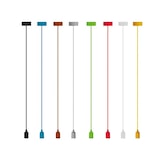 thumbnail of Suspension en silicone avec cordon textile, 100 cm, réglable en hauteur, E27, brun