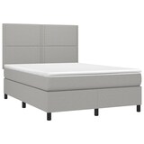thumbnail of vidaXL Boxspringbett mit Matratze & LED Hellgrau 140x190 cm Stoff