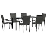thumbnail of HELLOSHOP26 - Juego de comedor de 7 piezas muebles de jardín resina tejida gris 02_0014361