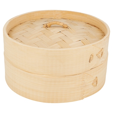 Recipiente Mini Dim-Sum  Ø 15X8 Cm Natural Bambú