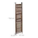 thumbnail of Relaxdays Blumentreppe, 4-stufig, Blumenleiter Holz, klappbar, Leiterregal Pflanzen, HBT: 160 x 41 x 49 cm, dunkelbraun