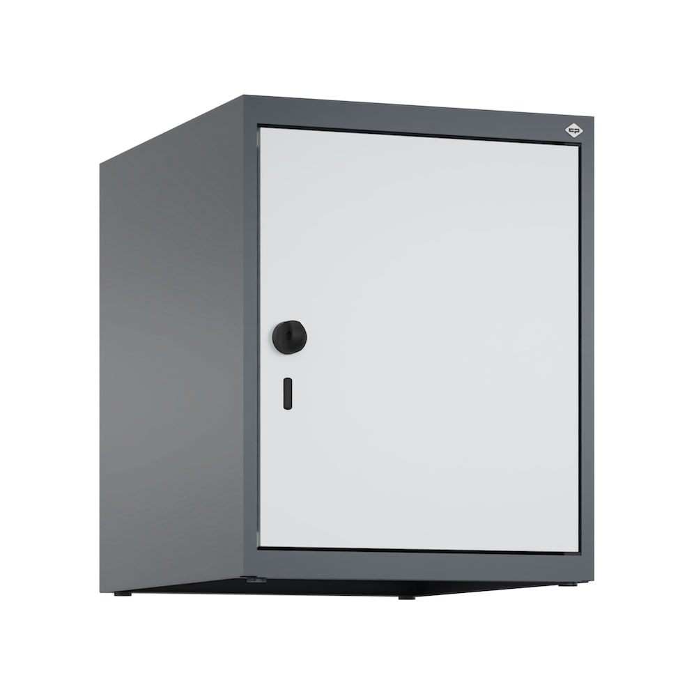 C+P Aufsatzschrank Classic PLUS, 1 Abteil, HxBxT 50x40x50cm, Sicherheitsdrehriegel, Anthrazit/Hellgrau von PROREGAL