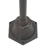 thumbnail of Helloshop26 - Lampada da terra da giardino E27 220 cm alluminio 2 lanterne marrone bronzo 02_0042539