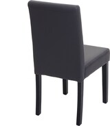 thumbnail of Décoshop26 - Esszimmer-/Küchenstuhl aus mattgrauem Kunststoff mit dunklen Holzbeinen 04_0002315