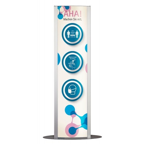 FRANKFURT Innenaufsteller LED beleuchtet, 180 x 50 cm