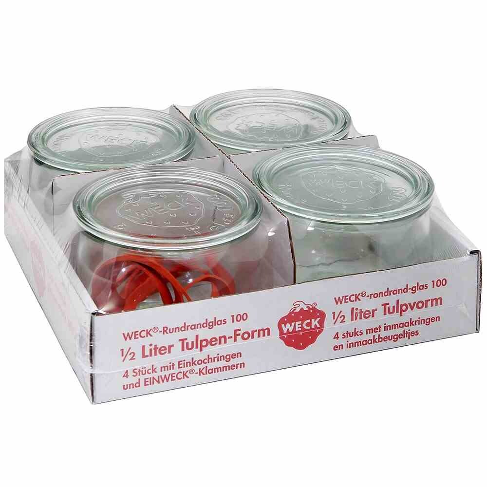 Tulpenform-Glas 4er-Tray 1/2 l