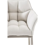 thumbnail of Taburete de Bar Damaso Tela con Base de Cuatro Patas Blanco/Acero inoxidable