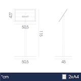 thumbnail of Danieli Store | Tablón de anuncios para exterior negro | Expositor Atril Porta Menú, puerta abatible y cerradura | Tablón para suelo tamaño 2xA4