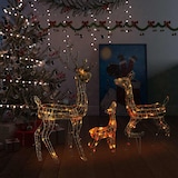thumbnail of vidaXL LED-Rentier-Familie Weihnachtsdeko Acryl 300 LED Bunt