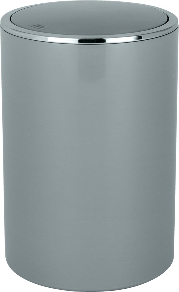 WENKO Schwingdeckeleimer Mod. Inca Grey, hochwertiger Kunststoff, 5 Liter