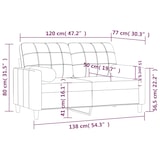 thumbnail of vidaXL 2-Sitzer-Sofa mit Zierkissen Schwarz 120 cm Stoff
