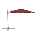 thumbnail of METRO PROFESSIONAL Parasol ROMA, aluminium/polyester, 3 x 3 m, ouverture à manivelle, rotation à 360°, protection UV50+, hydrofuge, rouge/platine