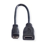 thumbnail of ROLINE Monitorkabel HDMI  High Speed met Ethernet, HDMI Female - Mini HDMI Male, 0,15 m