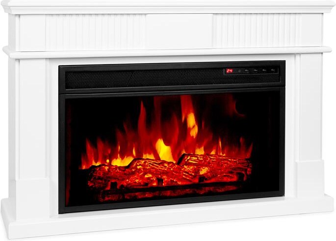 KlarsteinBern Elektrischer Kamin 1000/2000W LED 10-30 °C WochentimerWeiß