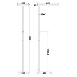 thumbnail of LED Stehlampe Büro LUMANOVA IP40 / 4000K / 80W Alu weiß hjh OFFICE