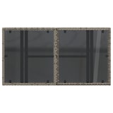 thumbnail of vidaXL Tuintafel met glazen blad 100x55x73 cm poly rattan grijs