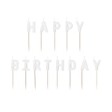 thumbnail of Geburtstagskerzen Happy Birthday 2,5cm - 13 Buchstabenkerzen Schriftzug Geburtstag Kuchenkerzen Tortenkerzen Partydeko Tortendeko Kuchendeko Weiß
