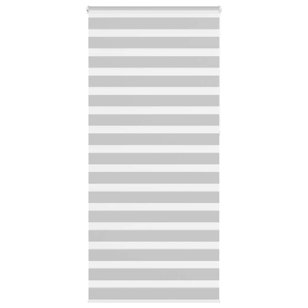 vidaXL Doppelrollo Hellgrau 100x230 cm Stoffbreite 95,9 cm Polyester
