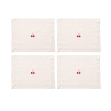 thumbnail of Benetton - Set di 4 tovagliette 45x35 cm 180G/M² in cotone panna e rosso