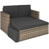 thumbnail of tectake Canapé de jardin CORFOU modulable - marron naturel - 403688