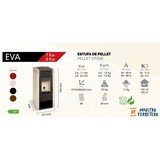 thumbnail of TJ - Estufa de Pellets Modelo EVA de 7 kW - Color Marrón