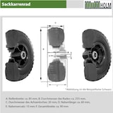 thumbnail of Sackkarrenrad Luftrad 260x85 mm 3.00-4 60 mm versetze Nabe Ø 20 mm blau robustes 4 PR Gewebe