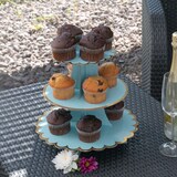 thumbnail of Intirilife Etagere aus Karton mit 3 Ebenen in Hellblau - 30 / 24.5 / 16 x 33 cm - Tortenständer aus Pappe, Muffinständer Cupcake Ständer