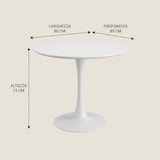 thumbnail of Tavolo Tondo Moderno Top 3D Ø 80 cm H 73 cm Mobile Cucina Salotto - bianco