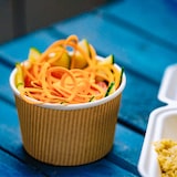 thumbnail of BIOZOYG 500 Stück Suppenbecher 375ml braune Einwegbecher Riffelbecher aus Kraftkarton, Bio-Becher mit Riffelwand, für Eintöpfe und heiße Speisen